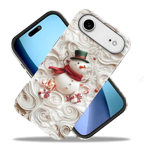 Compatible with iPhone 17 Air,Anti-Scratch Glossy Case Cover,Christmas Snowmen Snowflakes - color: Christmas Snowmen Snowflakes, size: IPhone 17 Air