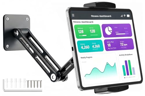 ipad Wall Mount Holder, Heavy Duty Aluminium Extendable Tablet Wall Mount