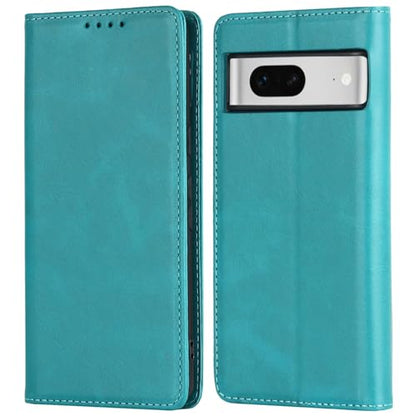 Case for Google Pixel 7 - Stand Holder, Magnetic Closure, Sky Blue | Premium PU Leather, Flip Folio Purse Case, with Card Slot, Stand Holder,Magnetic Closure, TPU Shockproof Protective Case - color: Magnetic Wallet - Sky Blue