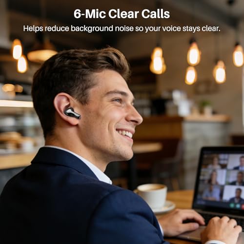 TOZO Hybrid Active Noise Cancelling in Ear Wireless Earbuds, 68H Playtime - color: Black