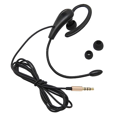 Call Center Headset, Ear Hook Single Sided 3.5mm Customer Service Headphone with Microphone Call Center Wired Headset for Mobile Phones
