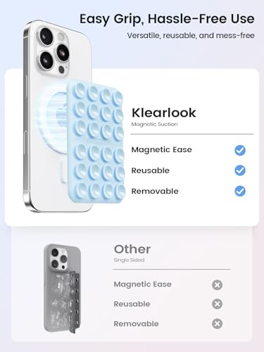Klearlook Magnetic Suction Phone Mount for MagSafe Case, Light Blue - color: Light Blue