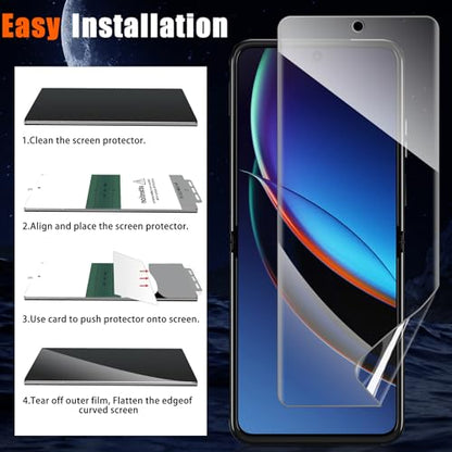 For Moto Razr+/Plus 2023 Screen Protector Soft TPU (2+2 Pack) - size: Motorola Moto Razr+ 2023