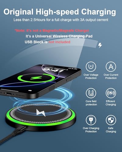 Wireless Charger Samsung Galaxy, Cargador Inalmbrico for Sam Sung S26 Ultra - color: Wireless Charger-Black