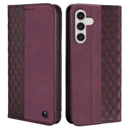 Wallet Case for Samsung Galaxy A26/A16 5G 6.7 inch 2025/2024 - PU Leather Flip Cover with Card Holder Slots, Strong Magnetic Folio Phone Case, Wine Red - color: Wine Red, size: Samsung Galaxy A26/A16 6.7"