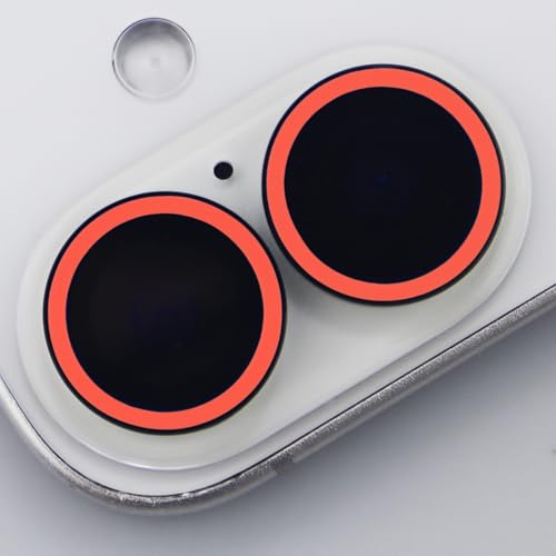 BONVAN for iPhone 17 Camera Lens Protector Glow in the Dark Tempered Glass Screen Accessories Luminous Lens Cover (2PCS) (Red) - color: Red