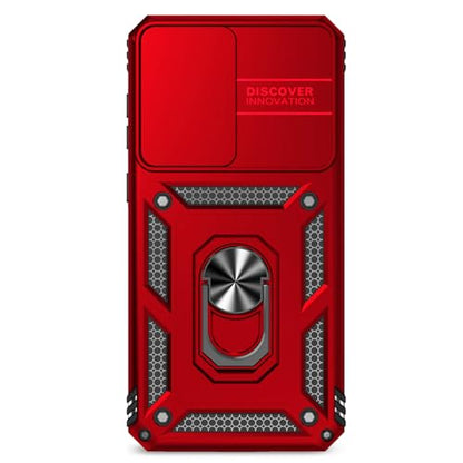 for Samsung Galaxy A36 5G Case with Slide Camera Cover HD Screen Protector [Military Grade 16ft. Drop Tested] Magnetic Ring Holder Kickstand Protective Phone Case for Galaxy A36 5G 2025, Red - color: Red w/ Slide Camera 2nd gen. Military Grade