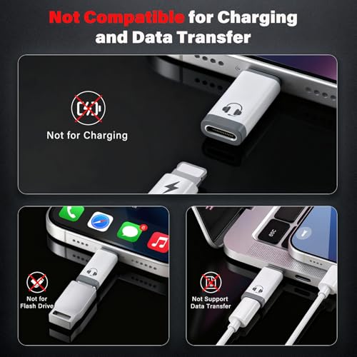 NICE BUDDY Type-C to Lightning Audio Adapter for iPhone 15-17, White