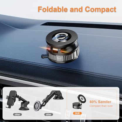 Magnetic Phone Holder for Car, 360° Adjustable Vacuum Car Phone Holder - size: Clamp Suction Phone Holder