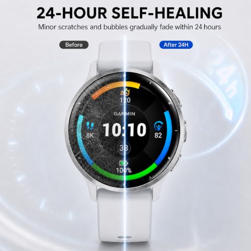 6 Pack for Garmin Venu 3 Screen Protector 45mm,Clear Soft EPU Film | Self-Healing, Full Coverage, Touch Sensitive, Anti-Scratch and Bubble-Free for Running,Training and Daily Wear - size: For Garmin Venu 3 45mm 1.77 Inch