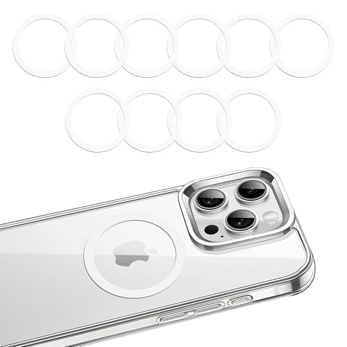 Universal Metal Rings Compatible with Magnetic Sticker,Magnetic Ring for Phone Cases & Wireless Charging (10 Matte White) - color: 10 White, size: 0.4mm-O