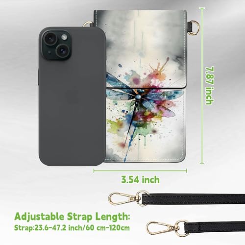 Small Crossbody Bags with Adjustable Shoulder Strap - color: Dragonfly Color