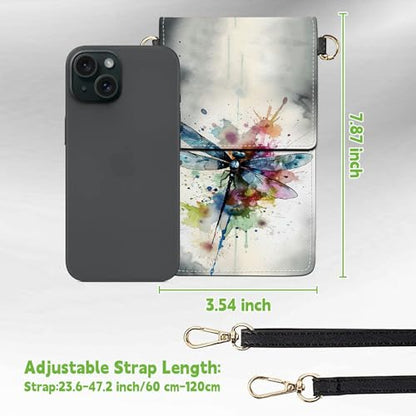 Small Crossbody Bags with Adjustable Shoulder Strap - color: Dragonfly Color