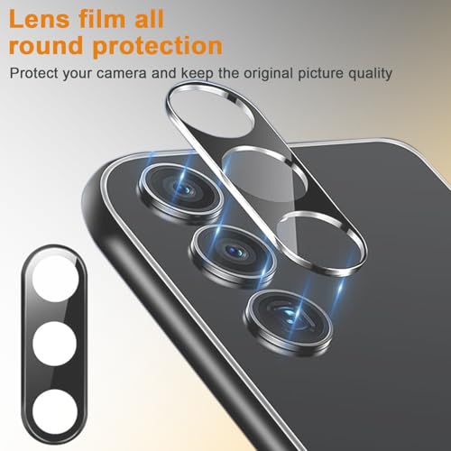 [3+3 Pack] for Samsung Galaxy S24 Plus [6.7"] 0.18 Fingerprint Tempered Glass Screen Protector with Camera Lens Protector,HD Clear,Easy Installation with Auto-Alignment Kit [Dust-Free & Bubble-Free]