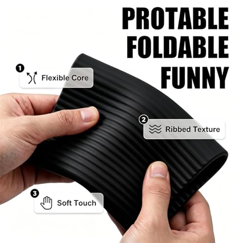 Portable Foldable Silicone Phone Laptop Pad Stand Black - color: Black