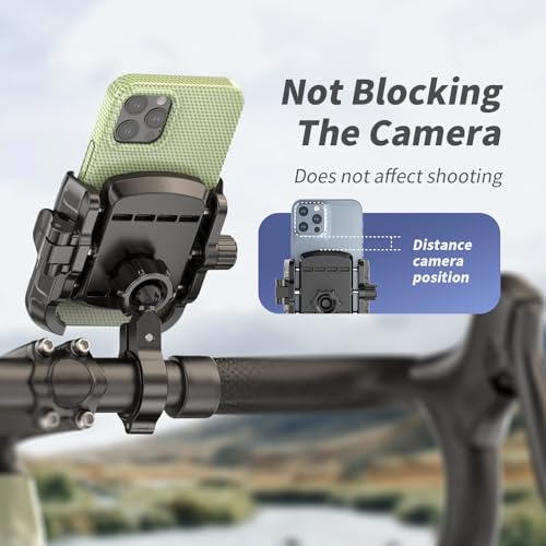 LOKTENWO Bike Motorcycle Phone Mount with Aluminum Alloy Mounting Base