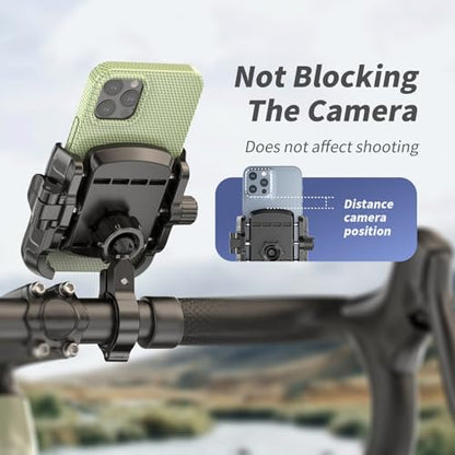 LOKTENWO Bike Motorcycle Phone Mount with Aluminum Alloy Mounting Base
