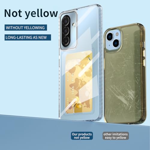 Lunivop Compatible with Samsung Galaxy A17 /Galaxy A27 Case Clear Wallet Card Holder TPU Slim Soft Shockproof Anti-Yellowing Anti-Scratch Transparent Phone Case (for A17/A27 6.7 '' Clear) - size: for Samsung Galaxy A17/A27
