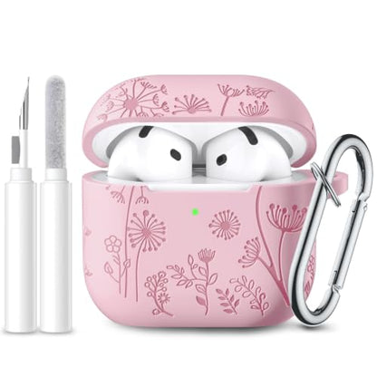 Lerobo for AirPods 4 and AirPods 5 Case with Cleaner Kit & Keychain, Pink - color: A-Pink, size: AirPods 5&4