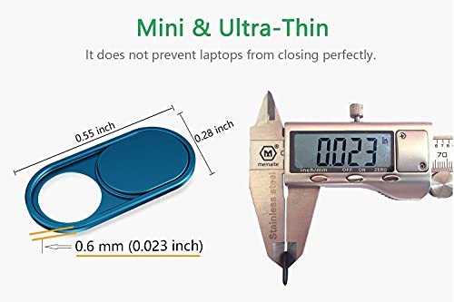 CloudValley Laptop Camera Cover Slide, Metal 0.023 Inch Ultra-Thin, 2 Pack - color: Blue-2 Pcs