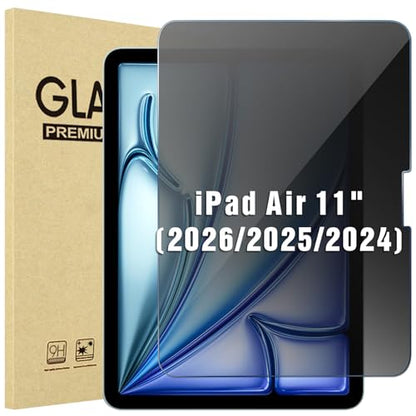 ProCase 1 Pack Privacy Screen Protector for iPad Air 11 inch (M4) 2026 / 7th (M3) 2025 / 6th (M2) 2024, Anti-Spy Tempered Glass Film for iPad Air 11" - size: iPad Air 11" (M4)2026 / (M3) 2025 / (M2) 2024
