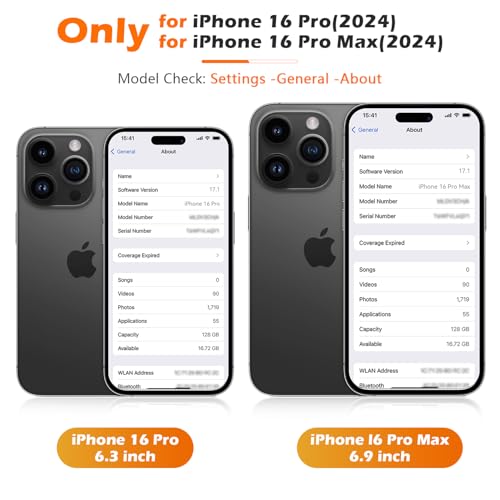 imluckies for iPhone 16 Pro - iPhone 16 Pro Max Camera Lens Protector, AR+AF Tempered Glass, 9H Ultra-Tough Metal Individual Lens Cover, HD Clear Camera Accessories, Case Friendly - Black Titanium - color: Black Titanium