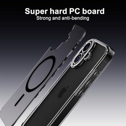 PAUL B for 2025 iPhone 17 Case (Compatible with MagSafe) Military Grade Drop Protection(Drop Tested up to 13FT) Anti Yellowing | Magnetic Rugged Shockproof Phone Cover (Clear Black, iPhone 17) - color: Clear Black, size: iPhone 17