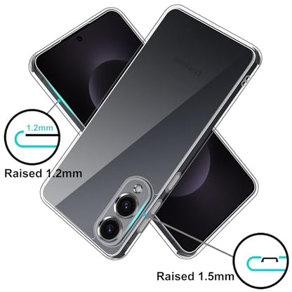 TENOC Phone Case for Samsung Galaxy S25 Edge, Clear Case Shockproof Protective Bumper Slim Cover - color: Clear, size: S25 Edge
