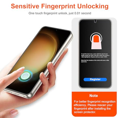 2 Pack 4 Way 360 ° Matte Privacy Screen Protector for Samsung Galaxy S23 Plus 6.6 Inch [Not Glass], Anti-Scratch, Anti-Glare, Support Fingerprint Unlock - size: Samsung Galaxy S23 Plus