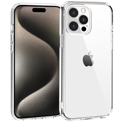 TENOC Phone Case Compatible with iPhone 15 Pro Max, Clear Case Anti-Yellowing Protective Bumper Hard Back Cover for 6.7 Inch - color: Clear Anti-Yellowing, size: iPhone 15 Pro Max
