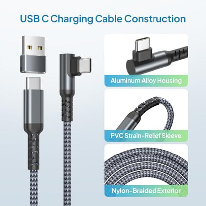 Elebase for iPad 10 A16 Generation Charging Cable 3.3FT with USB Adapter - color: Angled-Grey, size: 3.3 FT