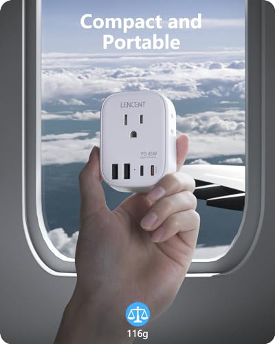 LENCENT US to UK Ireland Travel Plug Adapter, PD45W Grounded Type G Adapter - style: Type G-45W-UK Ireland