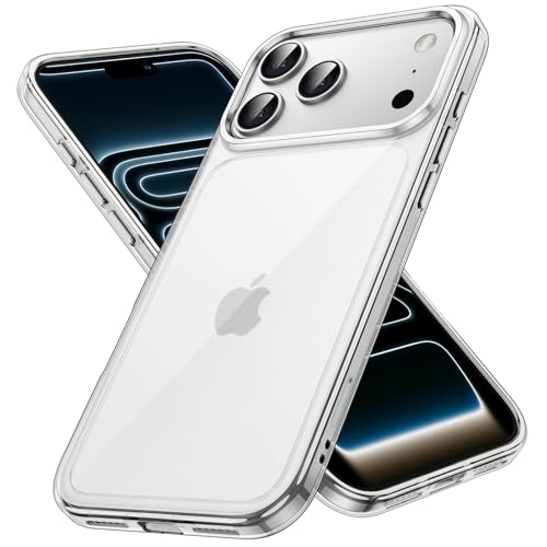 JETech Case for iPhone 17 Pro Max, Anti-Yellowing, Clear | Shockproof Protection, Scratch Resistant Hard PC Back, Durable Transparent TPU Bumper - color: Clear, size: iPhone 17 Pro Max
