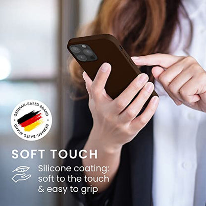 kwmobile Case Compatible with Apple iPhone 12 / iPhone 12 Pro Case - TPU Silicone Phone Cover with Soft Finish - Chocolate - color: Chocolate, size: iPhone 12 / iPhone 12 Pro