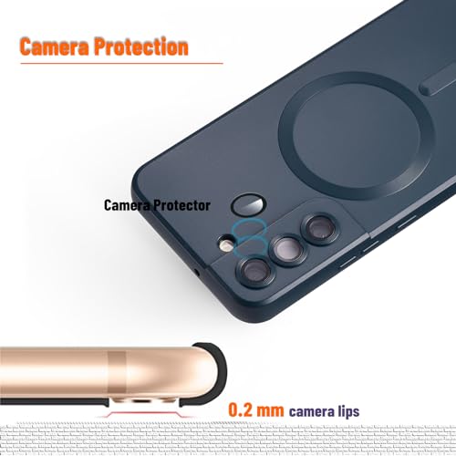 Magnetic for Samsung Galaxy S21 Case,Soft Silicone Slim Fit Anti-Scratch Phone Case Cover with Camera Protection,Compatible with MagSafe,Green - color: Green, size: S21