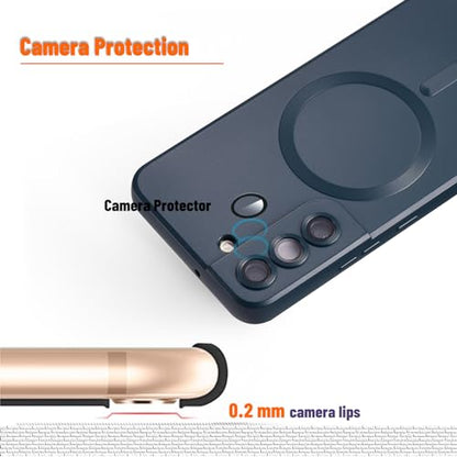 Magnetic for Samsung Galaxy S21 Case,Soft Silicone Slim Fit Anti-Scratch Phone Case Cover with Camera Protection,Compatible with MagSafe,Green - color: Green, size: S21