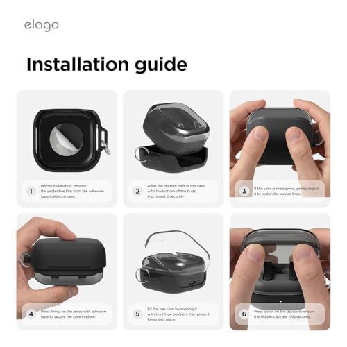 elago Duo Case for Galaxy Buds 4 Pro & Galaxy Buds 4 - color: Clear - Black