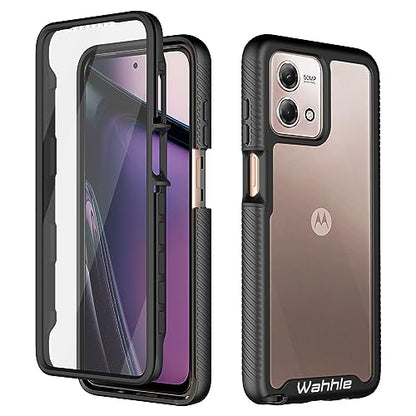 Compatible with Moto G Stylus 5G 2023 Case, Built in Screen Protector Full Body Shockproof Slim Fit Bumper Protective Phone Cover Men Women-Black/Clear - size: Moto G Stylus 5G 2023