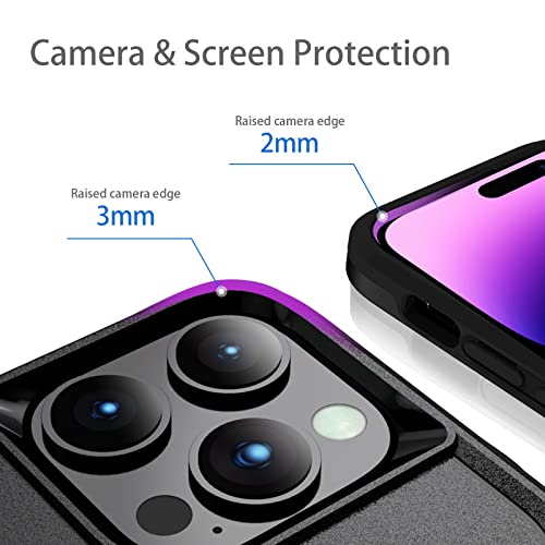 Compatible with iPhone 14 Pro Max Case, Heavy Duty Protection Shockproof Dropproof Dustproof Anti-Scratch Cover Protective Phone Case for 14 Pro Max -Black - size: for iPhone 14 Pro Max