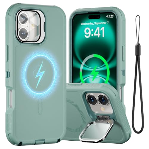 Follaroma for iPhone 16 Case with Magnetic,Heavy Duty Case,6.1'',Mint - color: Mint, size: iPhone 16 6.1''