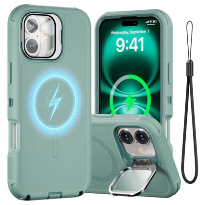 Follaroma for iPhone 16 Case with Magnetic,Heavy Duty Case,6.1'',Mint - color: Mint, size: iPhone 16 6.1''