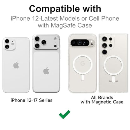 oakxco Magnetic Phone Wallet Stick On, Secure Phone Card Holder Compatible with Magsafe, Adhesive Pocket Sleeve ID Credit Card, Slim Thin Card Case, Compatible with Apple iPhone Samsung Pixel, Clear - color: Magnetic Matte Clear