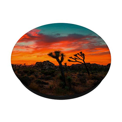 Joshua Tree National Park California Desert Camping Retro PopSockets Swappable PopGrip