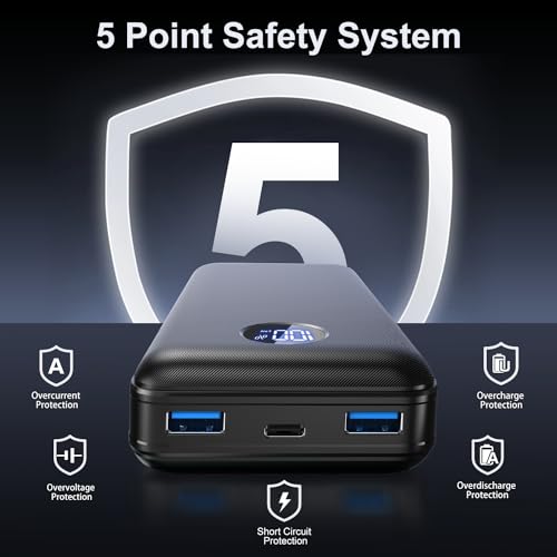 Portable Charger 40000mah Power Bank, USB-C (22.5W) Fast Charging Battery Pack Portable Phone Charger for iPhone 16 Pro/16/15/14/13 Series, Android Samsung Galaxy, Battery Bank for Travel Camping