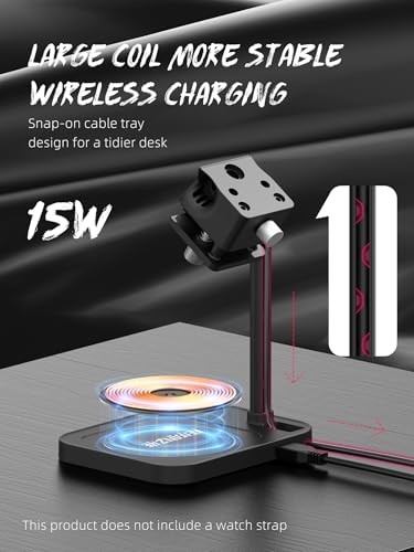 2-in-1 Universal Wireless Charging Dock - color: Black Wireless Charging Dock