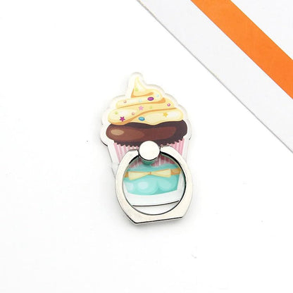 4Pack Cute Phone Ring Grip, Funny Donuts Popcorn Ice Cream Hamburg Chips Cake 360 Rotation Finger Ring Holder Mount Stand Kickstand (Ice Cream)