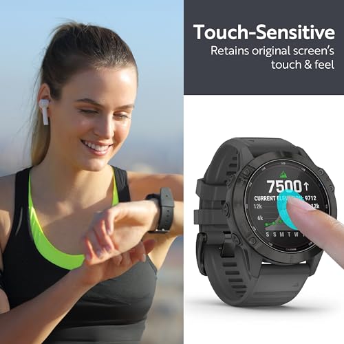 ArmorSuit 6 Pack for Garmin Fenix 6/6 Pro / 6 Sapphire / 6 Pro Solar Screen Protector MilitaryShield HD Clear TPU Film - Made in USA - size: Fenix 6 (33mm)