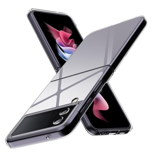 for Galaxy Z Flip 4 Case,Lightweight,Slim Fit Clear | Hard PC material, slim thin lightweight profile, precise rugged fit, shockproof scratch resistant protective - color: Clear, size: For Galaxy Z Flip 4