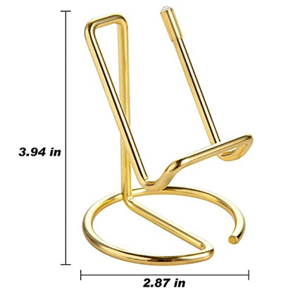 RXU Cell Phone Stand for Desk,Cute Metal Gold Cell Phone Stand Holder Desk Accessories,Compatible with All Mobile Phones,iPhone,Switch,iPad