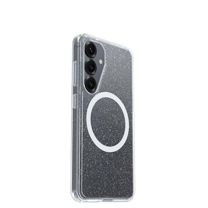 OtterBox Samsung Galaxy S25 Symmetry Series Clear Magnet Case - Stardust Clear/Glitter - color: Stardust, style: Samsung Galaxy S25